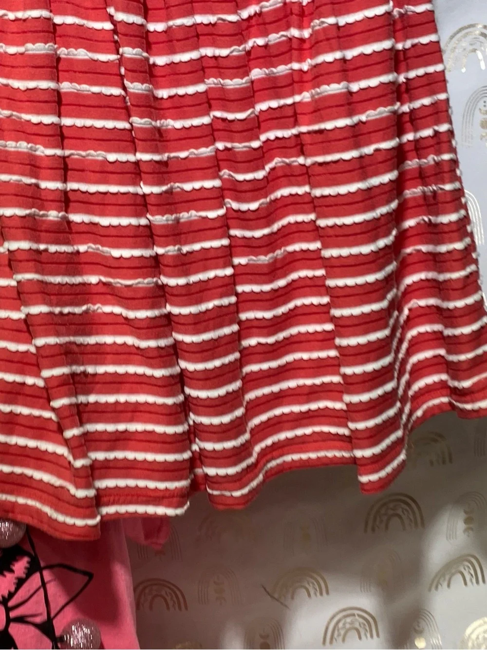 New Look Coral Tank Top with Lace Trim